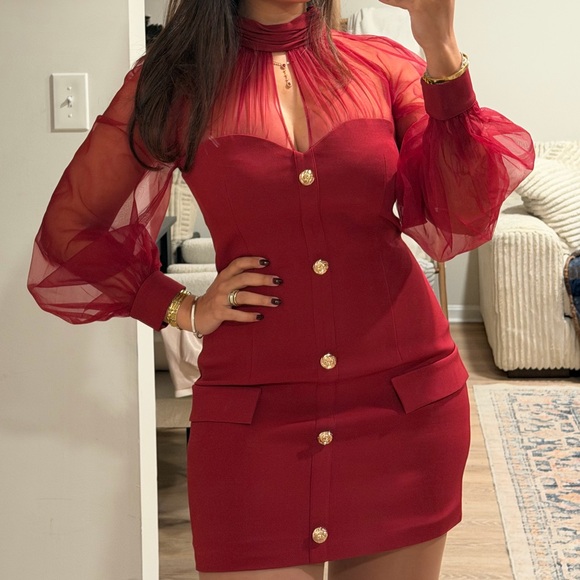 Mini Red Dress - Picture 6 of 6